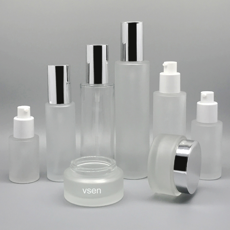 木纹化妆品套装瓶子定制 化妆品亚克力套装瓶子(图1)