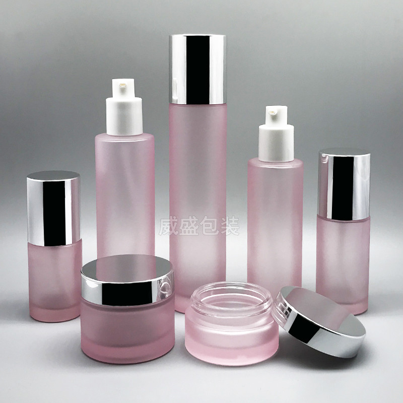 化妆品玻璃瓶粉色瓶(图2)